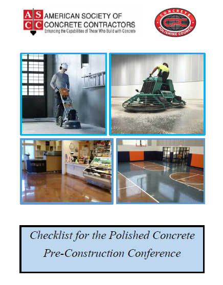 pre-construction checklists by ASCC and CPC